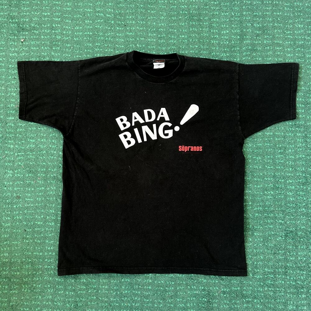 Vintage Y2K 90s BADA BING The Sopranos Official T Shirt XL